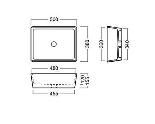 Раковина Hatria Happy Hour 50 YXSQ Белая