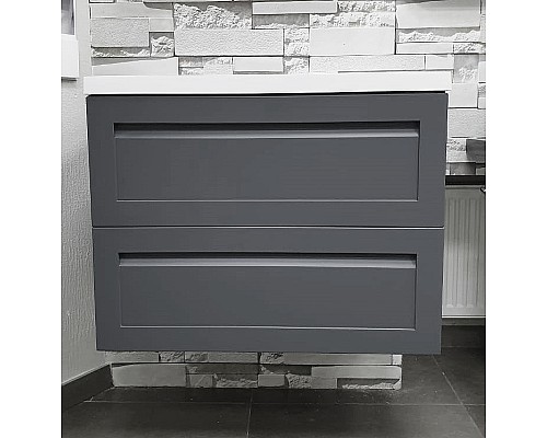 Тумба под раковину Art&Max AM-Platino-1000-2C-SO-GM подвесная Серый матовый