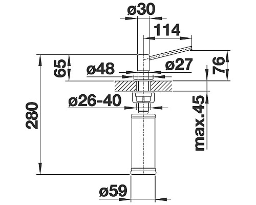 Дозатор для моющего средства Blanco Torre 521541 Нержавеющая сталь