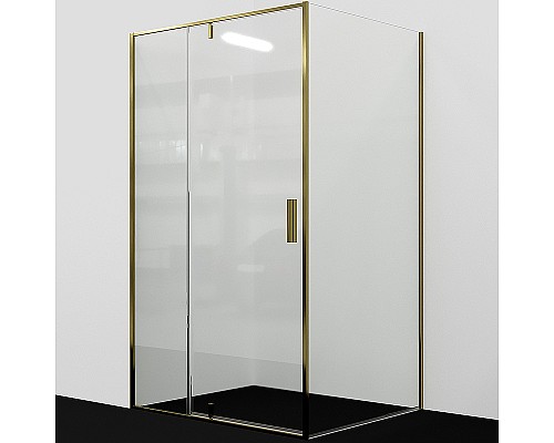 Душевой уголок WasserKRAFT Aisch 100x90 55P22 профиль Матовое золото стекло прозрачное