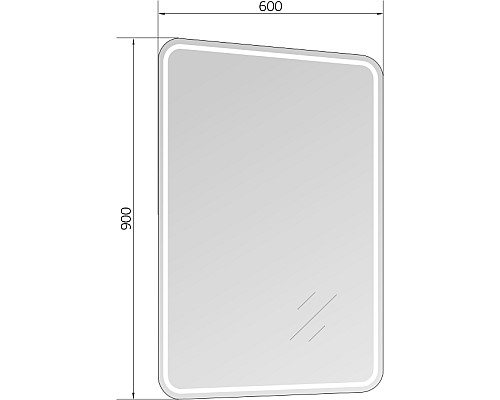 Зеркало Marka One Mix Modern 60 С подсветкой