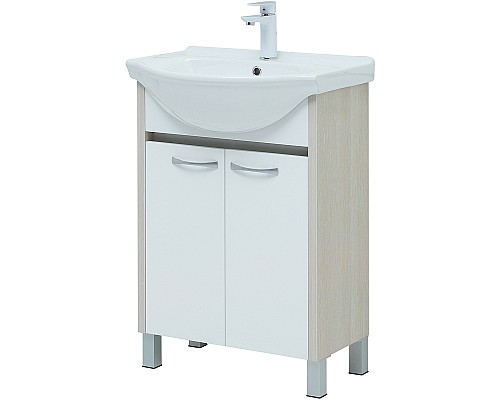 Тумба под раковину Aquanet Донна 60 273996 Белый дуб Белая