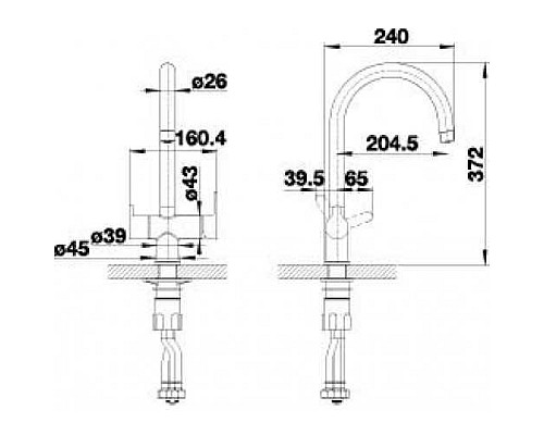 Смеситель для кухни Blanco Trima 526264 Антрацит