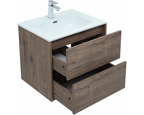 Тумба под раковину Aquanet Lino 60 Flat 287541 подвесная Дуб Веллингтон