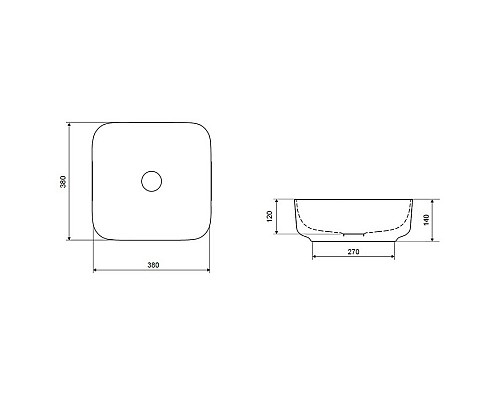 Умывальник Excellent Cori 38