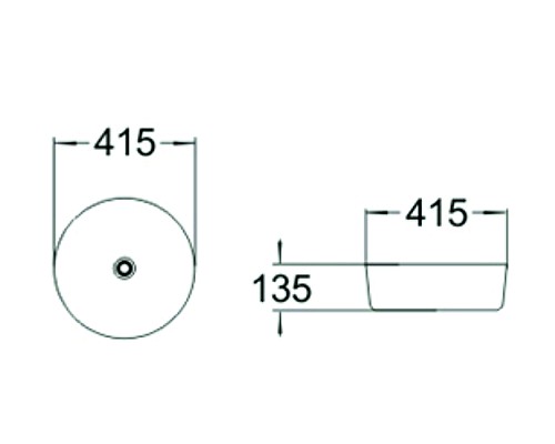 Раковина керамическая накладная SantiLine SL-1054