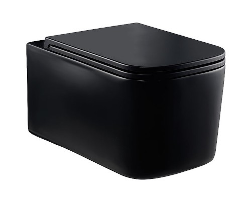 Унитаз Vincea Ultra Rimless VT1-32MB подвесной Черный матовый с сиденьем Микролифт