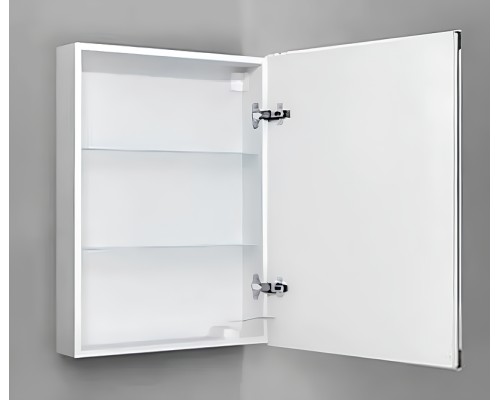 Зеркальный шкаф Jorno Slide 60 Sli.03.60/W с подсветкой с сенсорным выключателем и часами