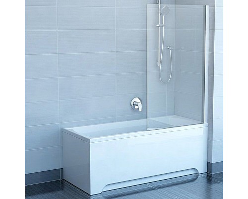 Шторка для ванны Ravak PVS1 79840100Z1 80 белая прозрачный