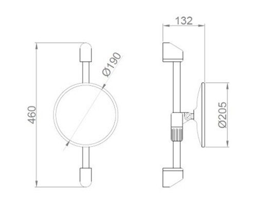 Косметическое зеркало Nofer 08003.B с подсветкой Глянцевая
