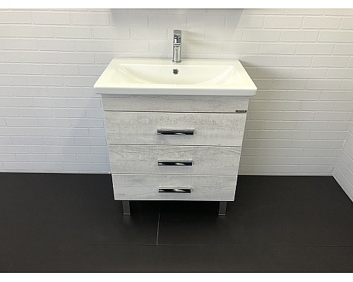 Тумба с раковиной Comforty Никосия 70Н 00-00005793 Дуб белый