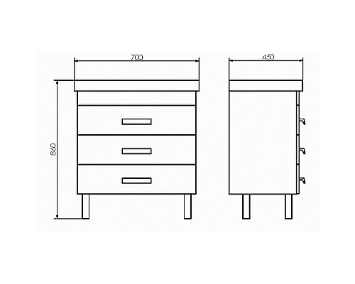 Тумба с раковиной Comforty Никосия 70Н 00-00005793 Дуб белый