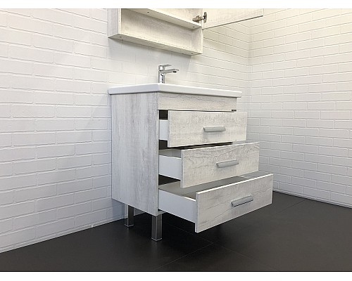 Тумба с раковиной Comforty Никосия 70Н 00-00005793 Дуб белый