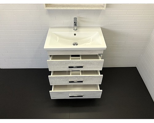 Тумба с раковиной Comforty Никосия 70Н 00-00005793 Дуб белый