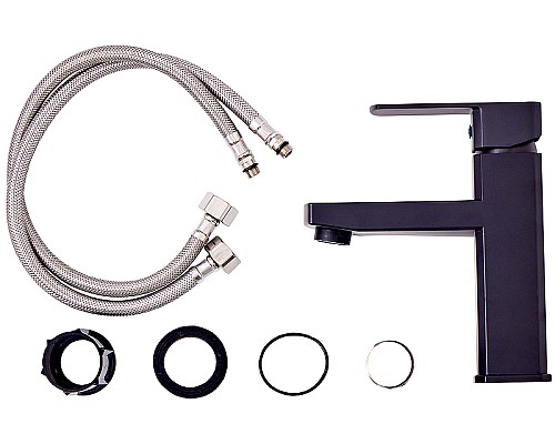 Смеситель для раковины Orange OneLife P06-021b Черный матовый