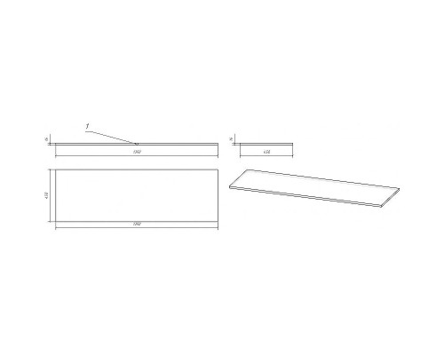 Столешница под раковину Cersanit Moduo 140 SB-BL-MOD140 Дуб