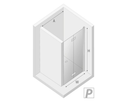 Душевая дверь NEW TRENDY NEW SOLEO складные R 120x195 (хром)