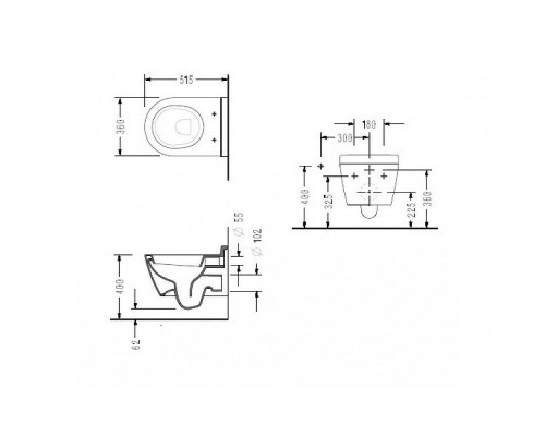 Унитаз биде Serel Smart SM25SLBM подвесной с сиденьем Микролифт