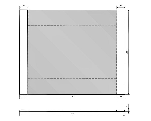 Зеркало Dreja Eco Uni 105 99.9007 Белое