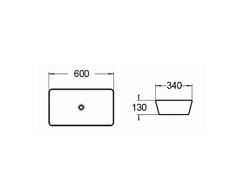 Раковина керамическая накладная SantiLine SL-1012