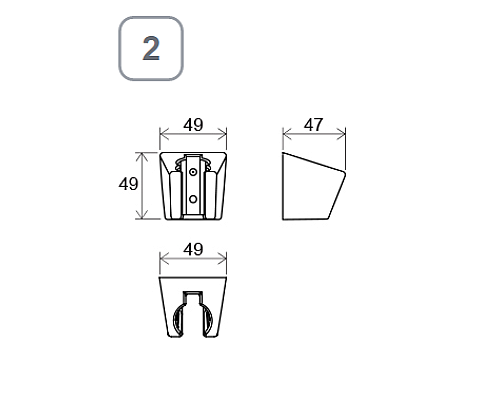 Держатель ручного душа Ravak 612.20 X07P640 Черный матовый