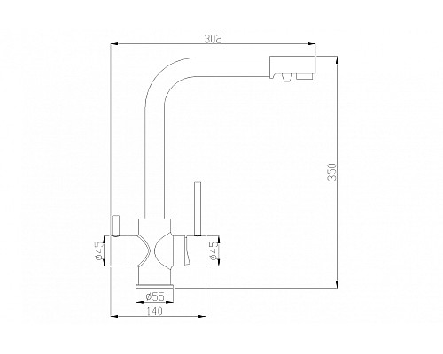 Смеситель для кухни ZORG Steel Hammer SH 552 BLACK BR