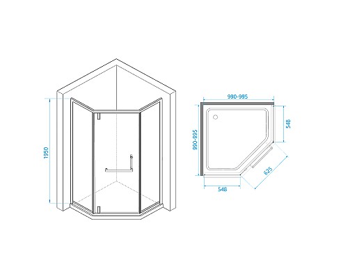 Душевой уголок RGW Hotel HO-084W 100х100 350608400-25 Белый -сатинат