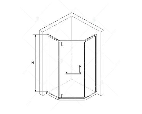 Душевой уголок RGW Hotel HO-084W 100х100 350608400-25 Белый -сатинат