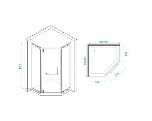 Душевой уголок RGW Hotel HO-084W 100х100 350608400-25 Белый -сатинат