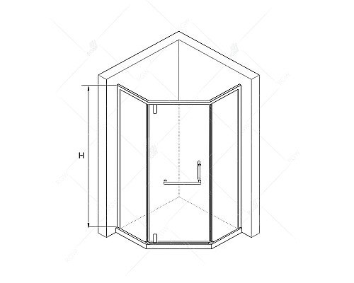 Душевой уголок RGW Hotel HO-084W 100х100 350608400-25 Белый -сатинат