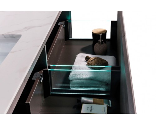 Комплект мебели для ванной Black&White Universe 909U1500 подвесной Пепельный