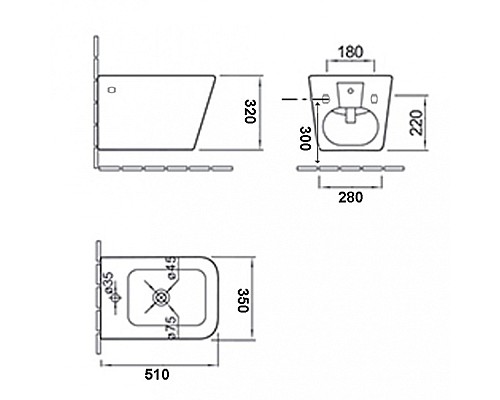 Биде подвесное ESBANO GARANT ESVBGARAW