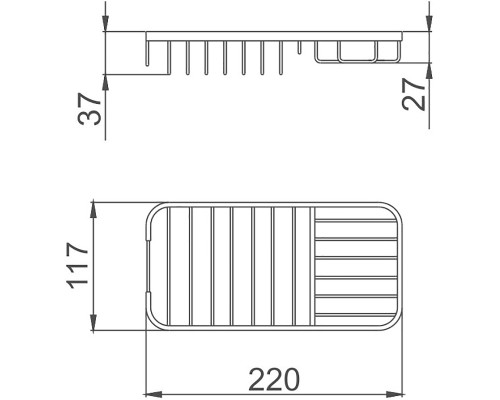 Полка корзина Haiba HB337 Хром