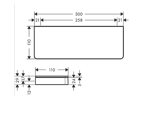 Полка Axor Universal Accessories 42838250 Шлифованное золото