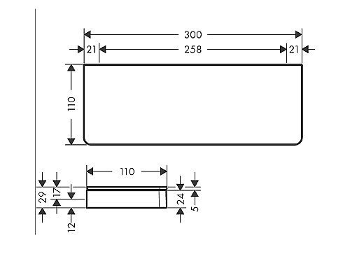 Полка Axor Universal Accessories 42838250 Шлифованное золото