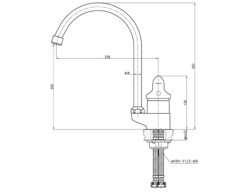 Смеситель для кухонной мойки KAISER Athlete 19044
