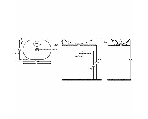 Раковина-чаша Allen Brau Fantasy 60 4.11020.20 Белая