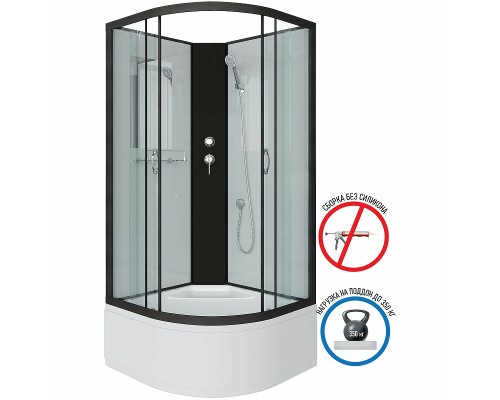 Душевая кабина Niagara Classic 90х90 NG-6708-14BK без гидромассажа