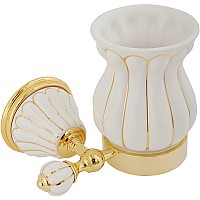 Стакан для зубных щеток Migliore Olivia 17537 Белый Золото