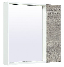 Зеркало со шкафом Runo Манхэттен 75 00-00001017 Серый бетон Белое
