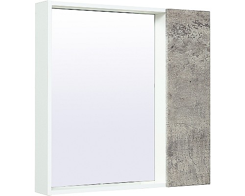 Зеркало со шкафом Runo Манхэттен 75 00-00001017 Серый бетон Белое