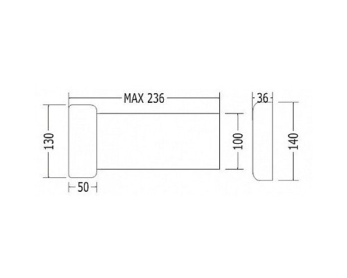 Патрубок для унитаза Devon&Devon IBRCM236 Белый