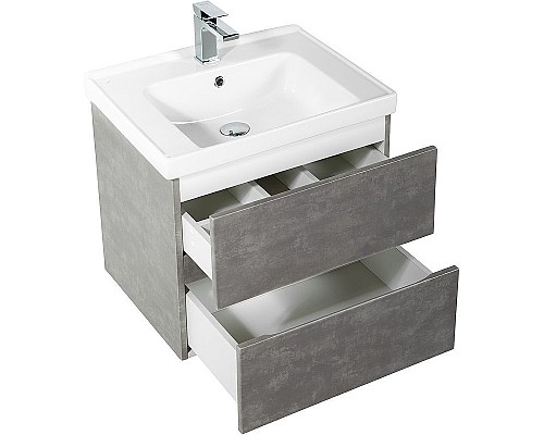 Тумба под раковину Art&Max AM-Techno-600-2C-SO-FC305 подвесная Айс Какао