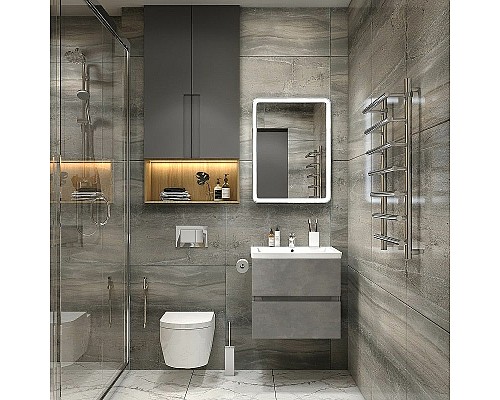 Тумба под раковину Art&Max AM-Techno-600-2C-SO-FC305 подвесная Айс Какао