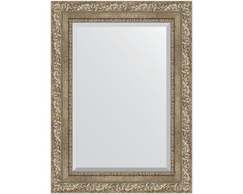 Зеркало Evoform Exclusive 75х55 BY 3383 с фацетом в багетной раме - Виньетка античное серебро 85 мм