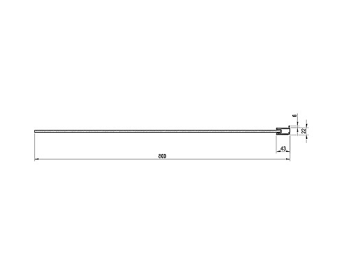 Шторка на ванну Ravak Nexty NVS1-80 7O840300Z1 профиль Черный стекло Transparent