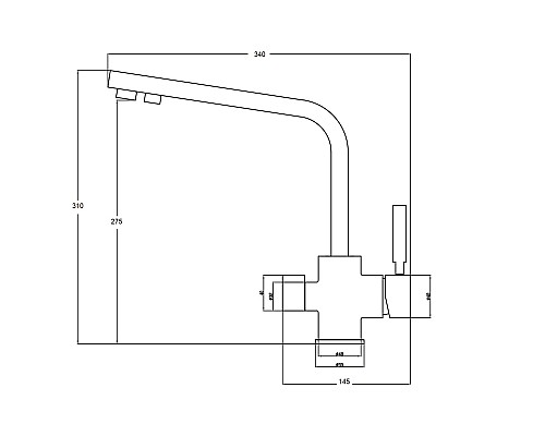 Смеситель для кухни ZorG Steel Hammer SH 909 BLACK BR Черный матовый