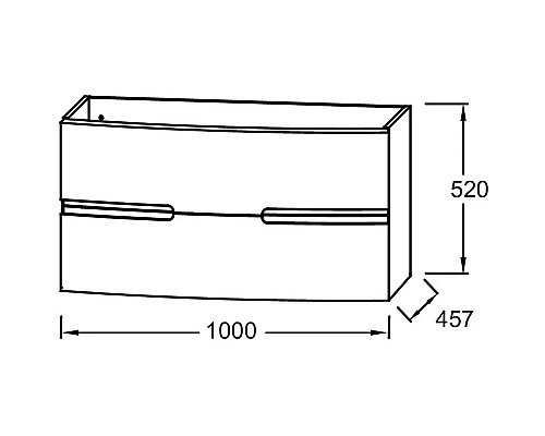 Тумба под раковину Jacob Delafon Nona 100 EB1889RU-G98 подвесная Темно-синяя