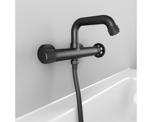 Смеситель для ванны графит IDDIS Grange