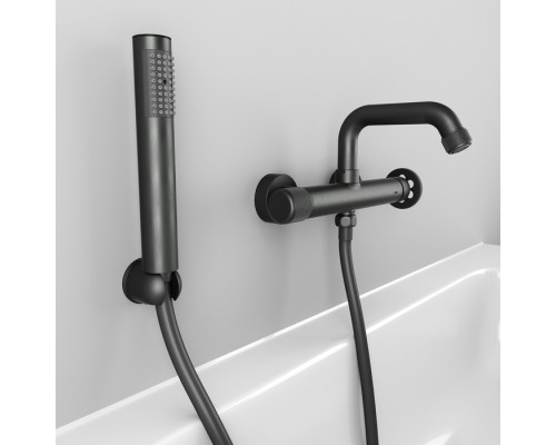 Смеситель для ванны графит IDDIS Grange